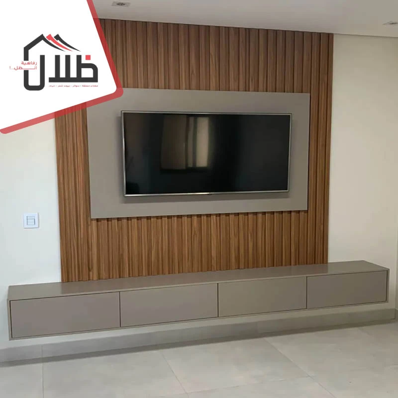 ديكورات شاشات خشبية بسيطة