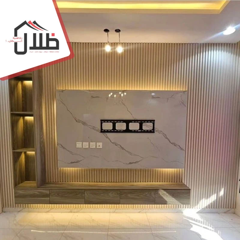 ديكور شاشات بلازما خشب