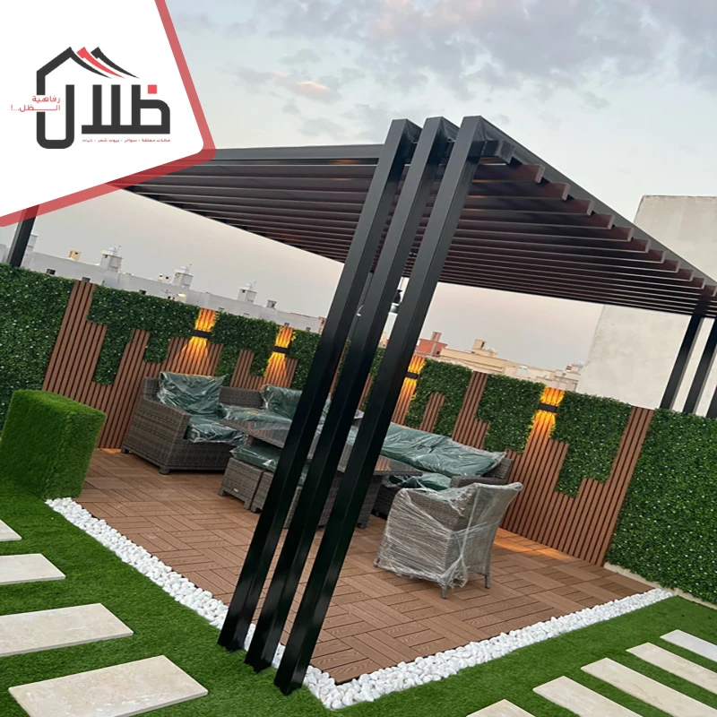 تصميم برجولات خشبية