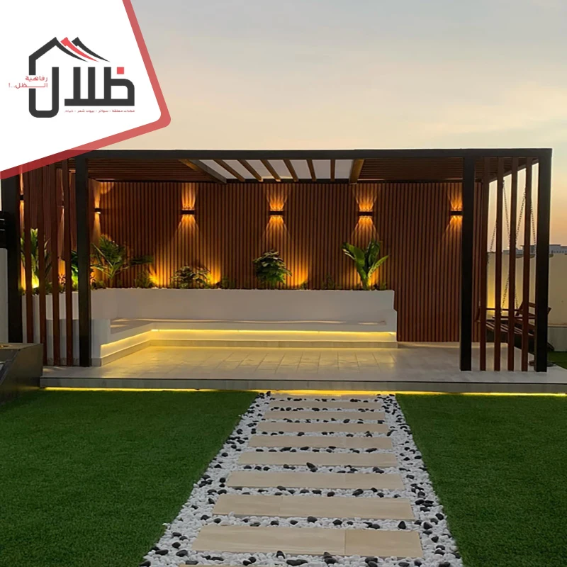 تصميم برجولات خشبية بجده
