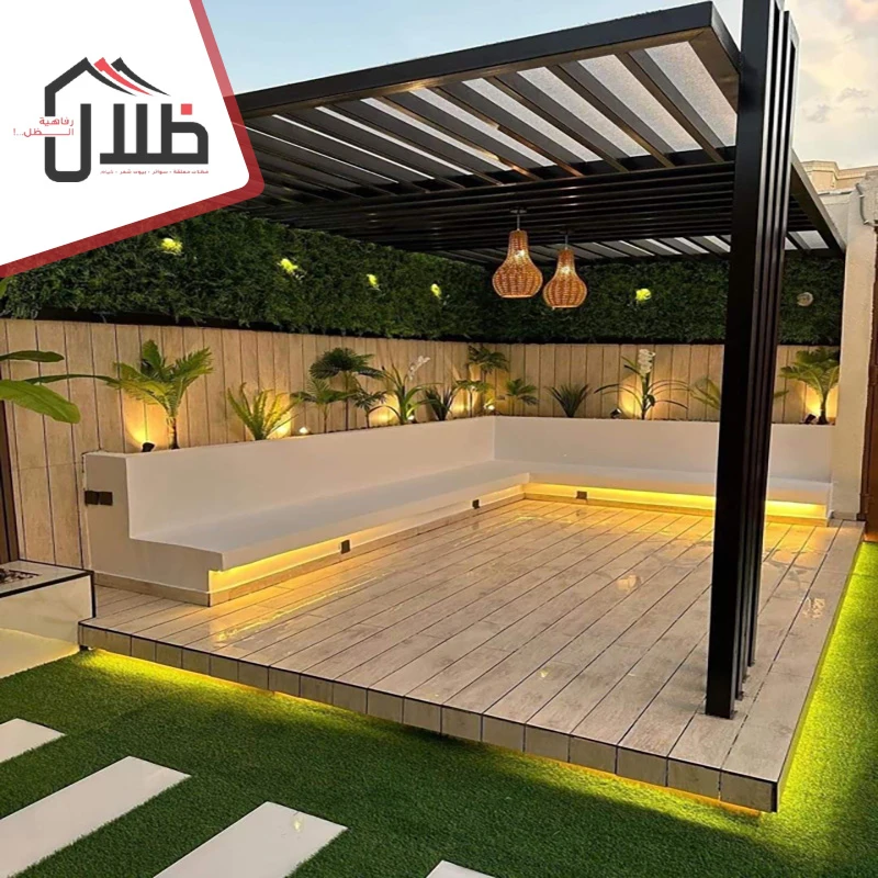 برجولات خشب للحدائق