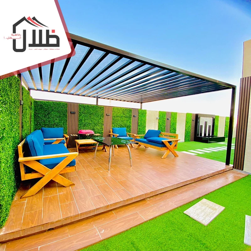 تصميم برجولات خشبية بجده
