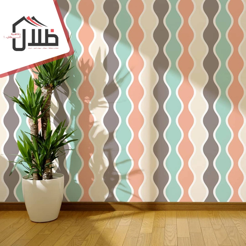 ورق حائط ملون بجده